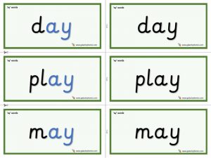 ay word cards