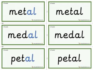 -al word cards