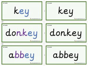 ey word cards
