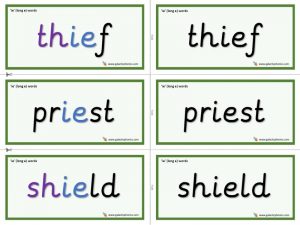 ie (long e) word cards