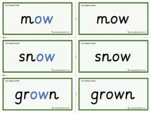 ow (long o) word cards