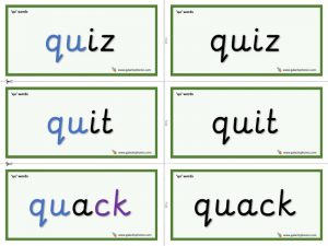 qu word cards