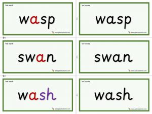 wa word cards