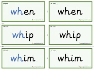 wh word cards