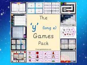 y (long e) phonics games pack
