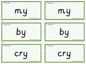 y (long i) word cards