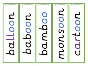 multisyllabic oo word cards