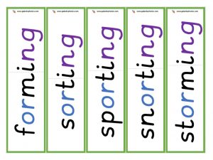or root word cards (ing)