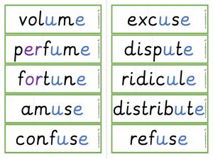 multisyllabic u-e word cards
