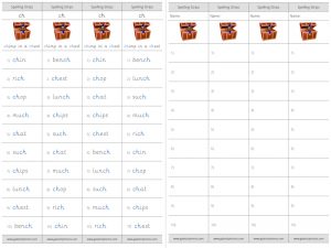 ch spelling strips
