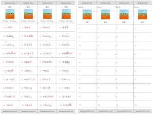 ea (as in bread) spelling strips