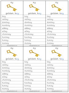 ey spelling lists