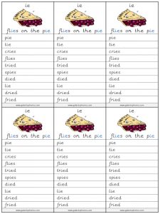 ie (long i) spelling lists