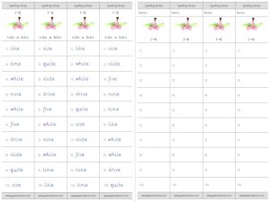 i-e spelling strips