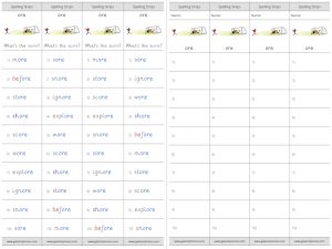 ore spelling strips