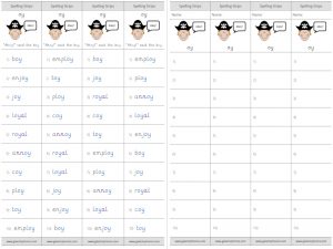 oy spelling strips