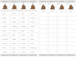 wa spelling strips