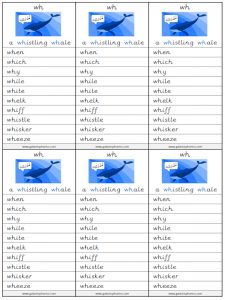 wh spelling lists