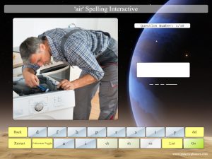interactive air phonics spelling game