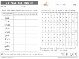 i-e (split digraph) read and spell worksheet (1)