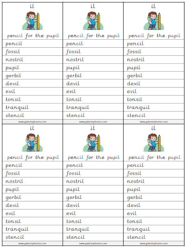 il phonics worksheets and games - Galactic Phonics