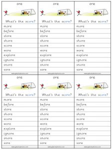 ore spelling lists