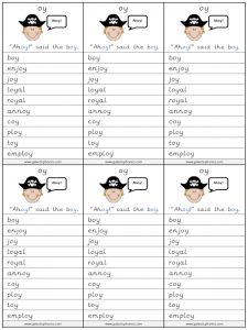 oy spelling lists