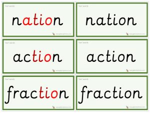 tionwordcardsthumb tion word cards