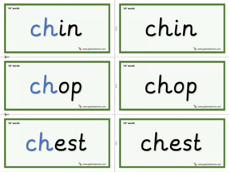 ch worksheets and games - Galactic Phonics