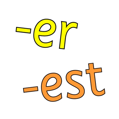 -er -est suffix worksheets and resources