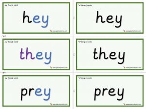 ey (long a) word cards
