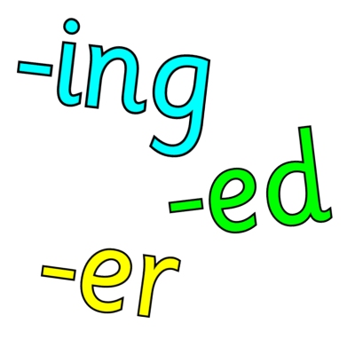 -ing -ed -er suffix worksheets and resources