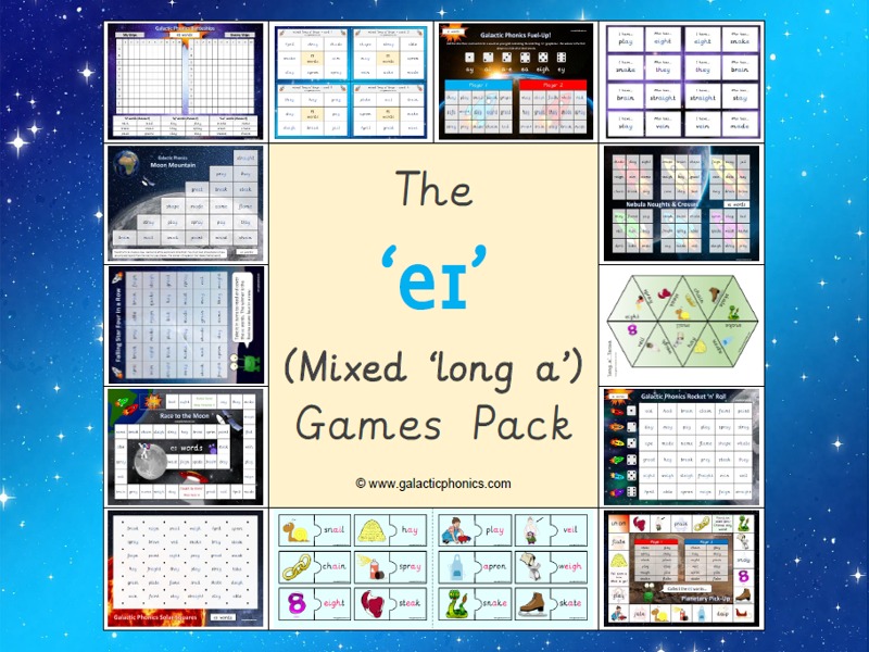 long a phonics worksheets and games - Galactic Phonics