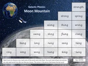 moon mountain phonics game