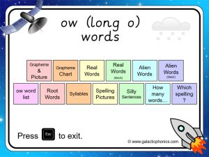 ow (long o) phonics powerpoint