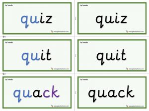 qu word cards