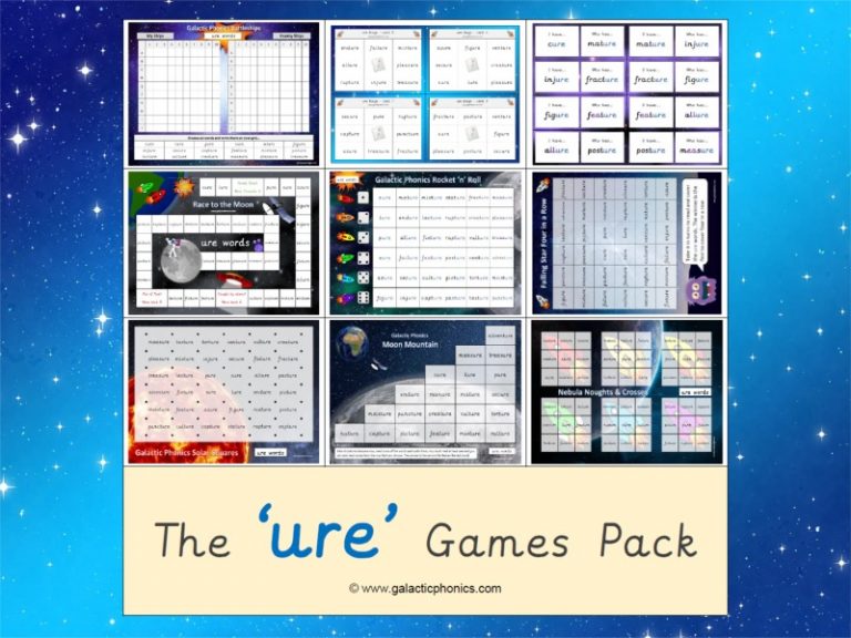 ure phonics worksheets and games Galactic Phonics