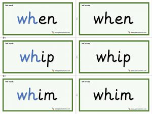 wh word cards