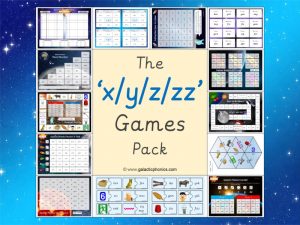 x y z zz phonics games pack