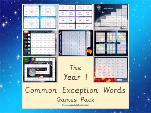 year 1 common exception words (CEW) games pack