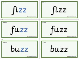 zz word cards