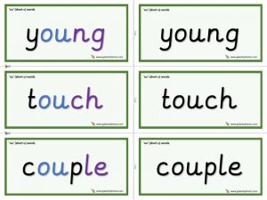 ou (short u) word cards