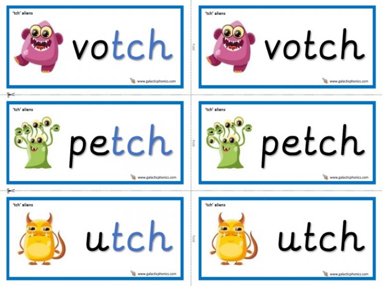 tch phonics worksheets and games Galactic Phonics