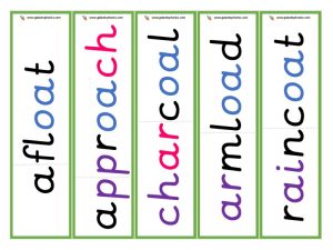 multisyllabic oa word cards