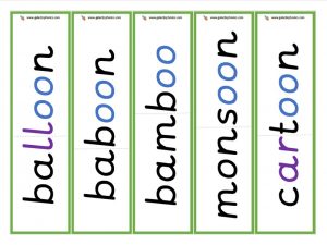 multisyllabic oo word cards