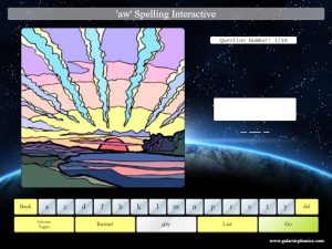 interactive aw phonics spelling game