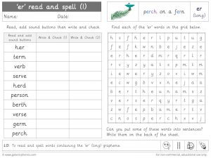 er (long) read and spell worksheet (1)