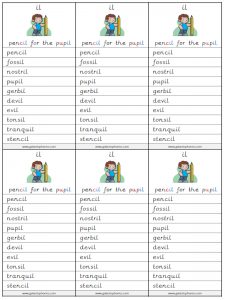 il spelling lists