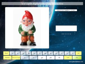 interactive o-e phonics spelling game