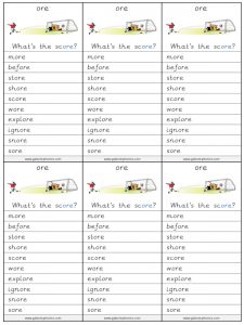 ore spelling lists